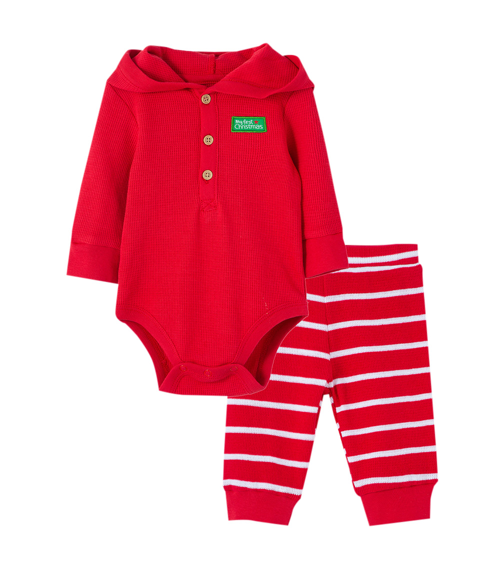 LITTLE ME Reindeer Bodysuit Set