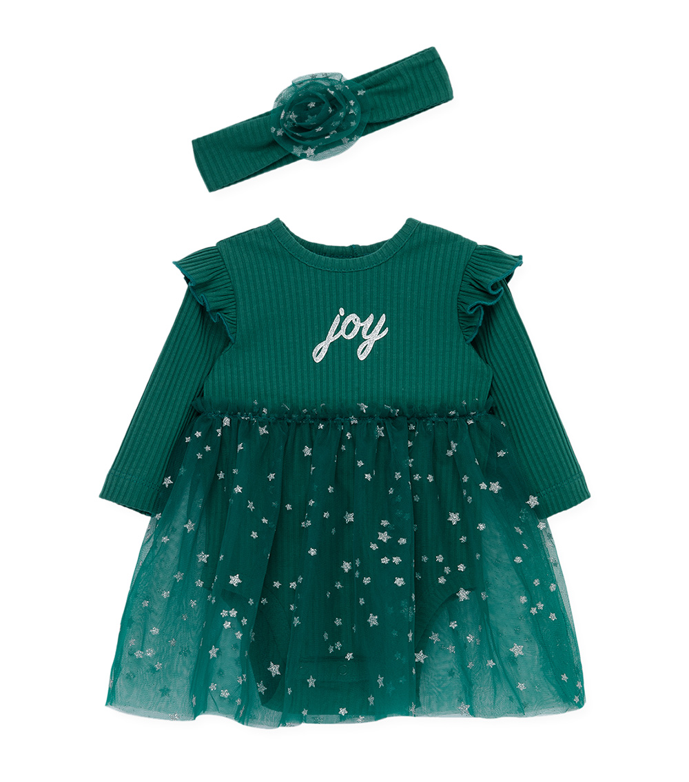 LITTLE ME Joy Tutu Bodysuit - Green