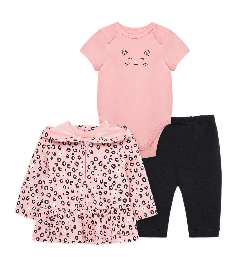 LITTLE ME Kitty 3-Piece Hoodie Set
