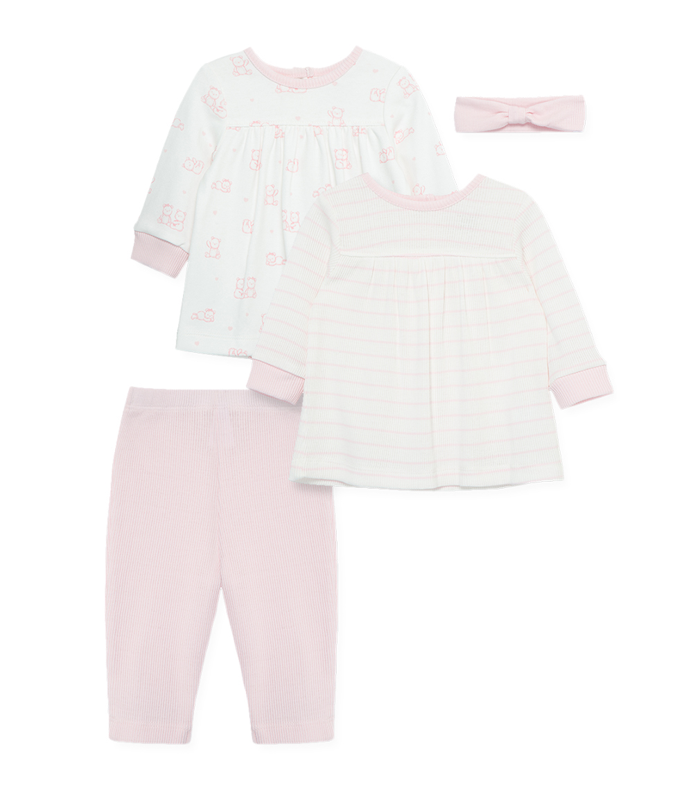 LITTLE ME 4-Piece Teddy Pant Set