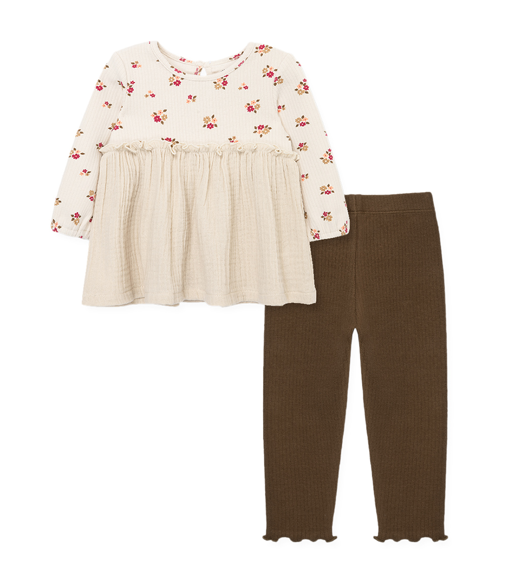 LITTLE ME Floral Tunic Set