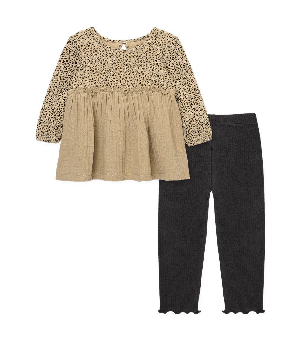 LITTLE ME Floral Tunic Set