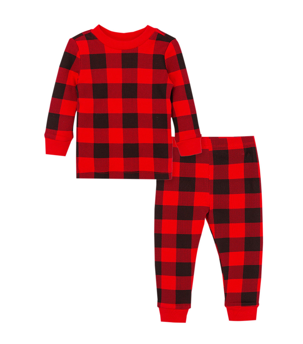LITTLE ME 2-Piece Checkered Pyjama Set