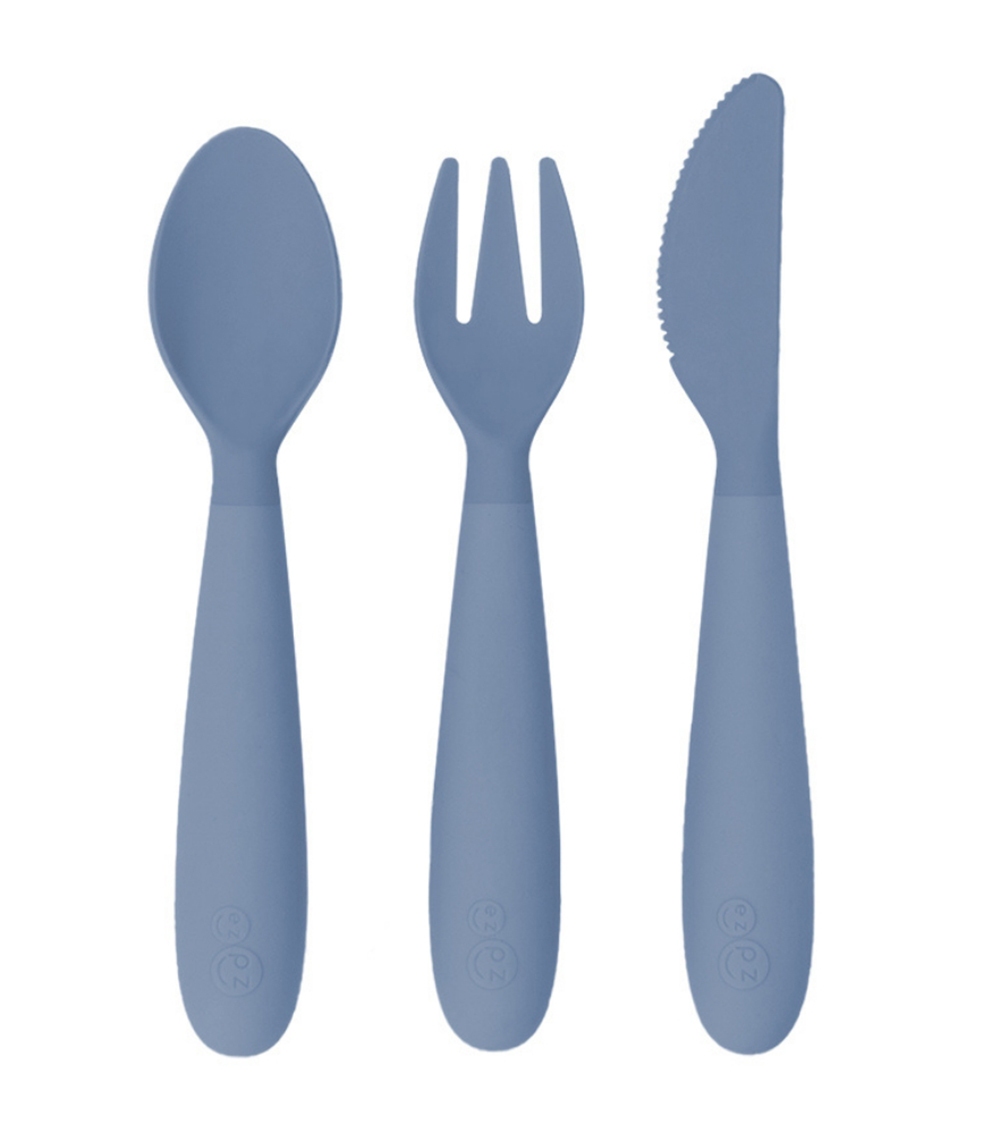 EZPZ Happy Utensils - Indigo