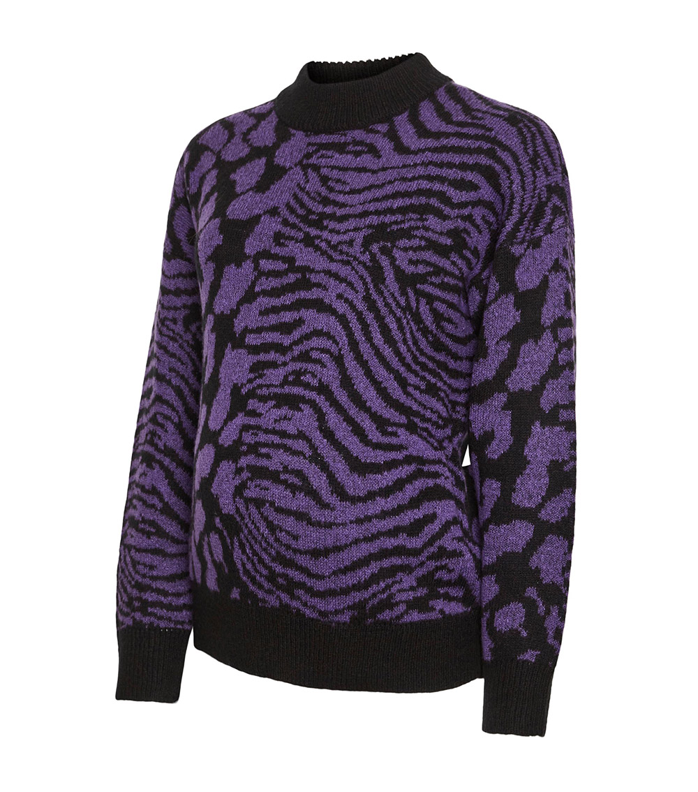 VERO MODA Animal Print Long Sleeve Pullover