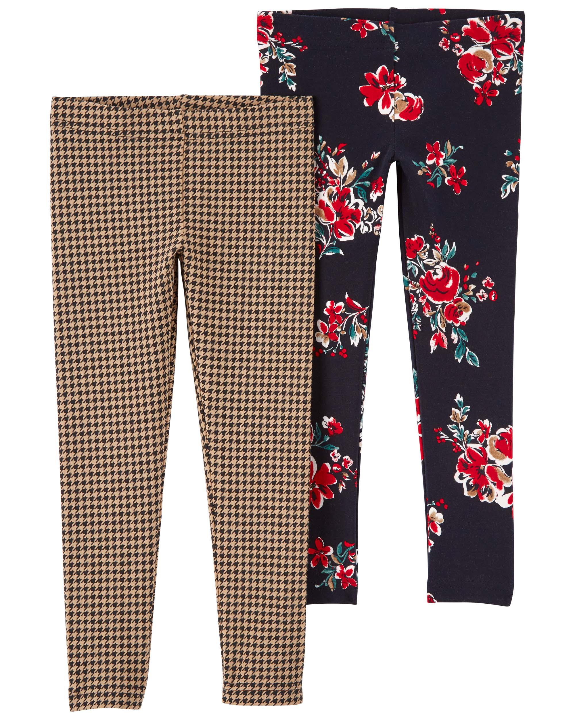 Oshkosh FA23 TG 2pk Legging black floral 2pk legging