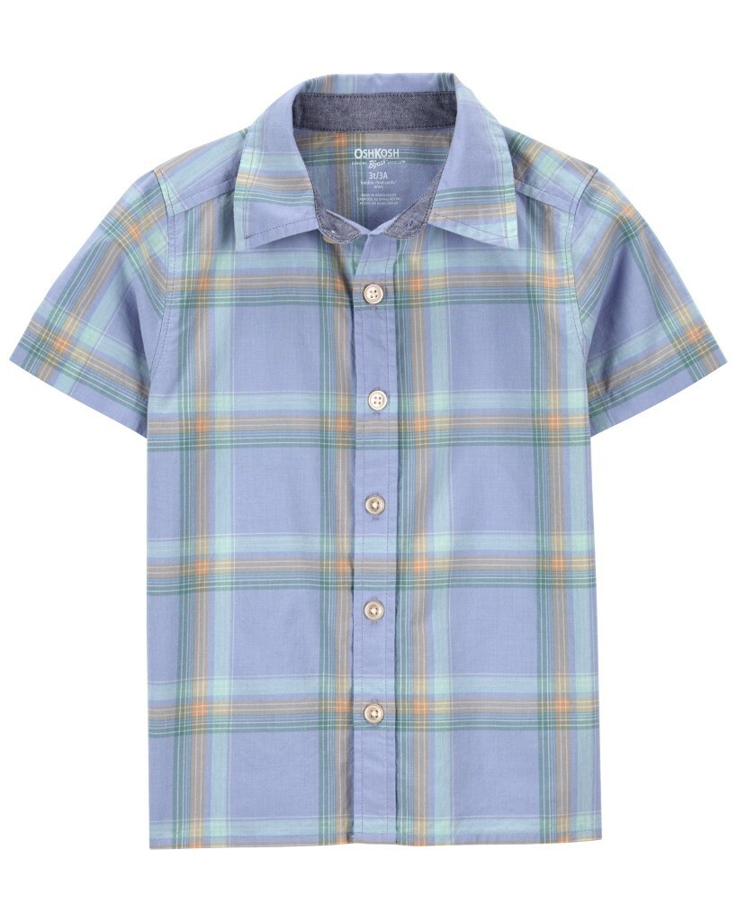 Oshkosh Toddler Boys Woven Plaid Top, Multicolor