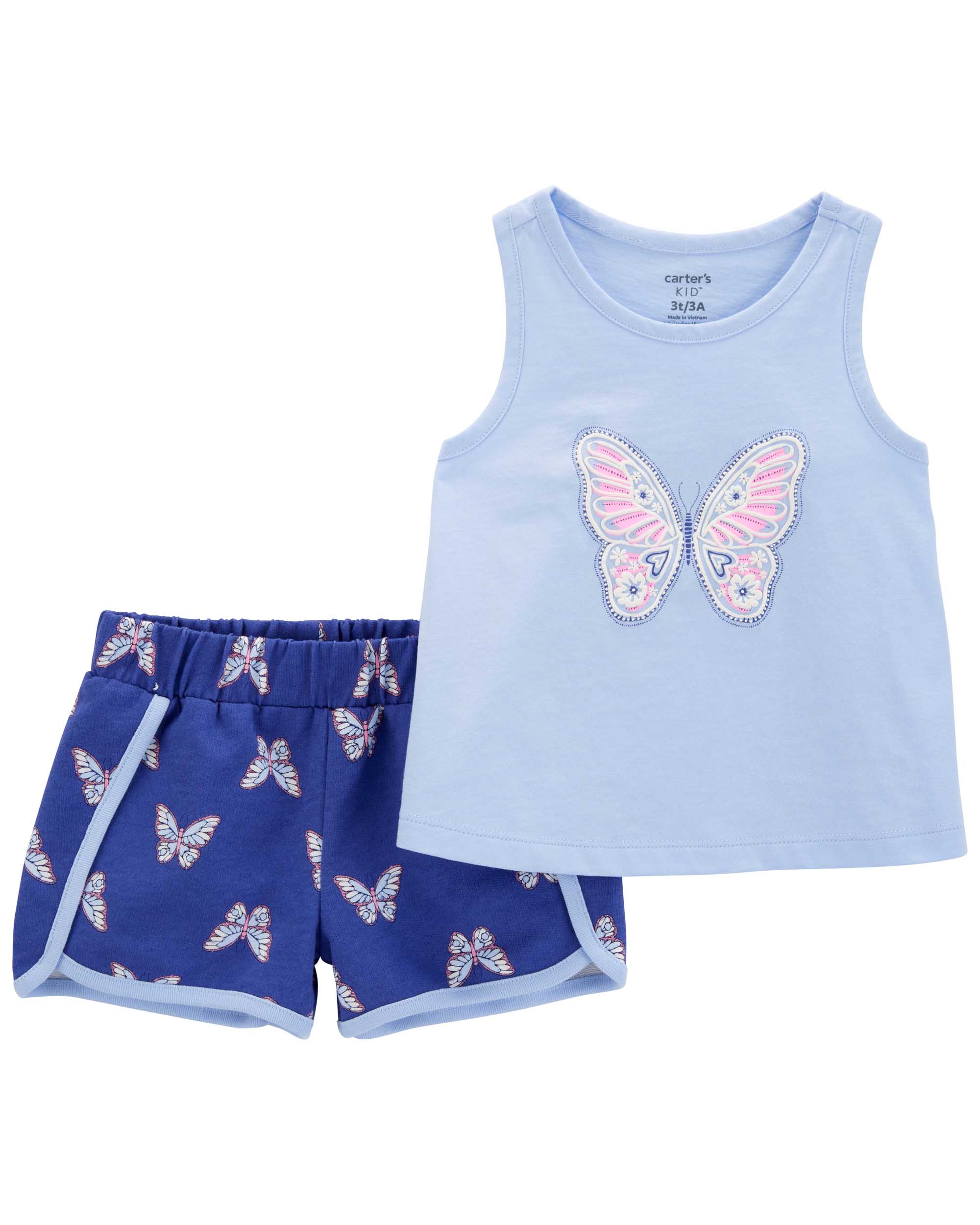 Carter's 2-Piece Butterfly Printed Shorts Set