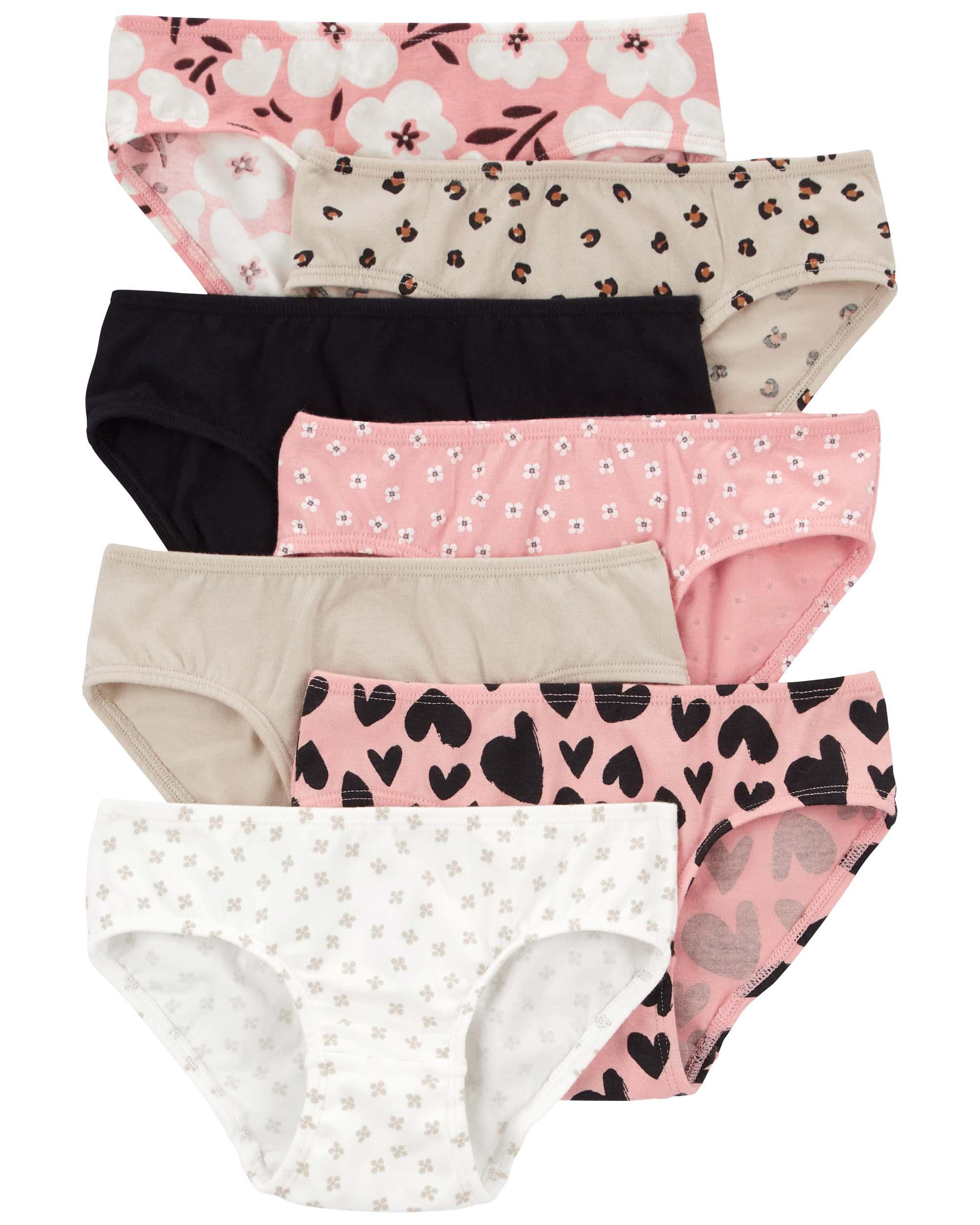 Carter's Toddler 7-Pack Heart Floral Hipster Stretch Cotton Undies - Multicolor