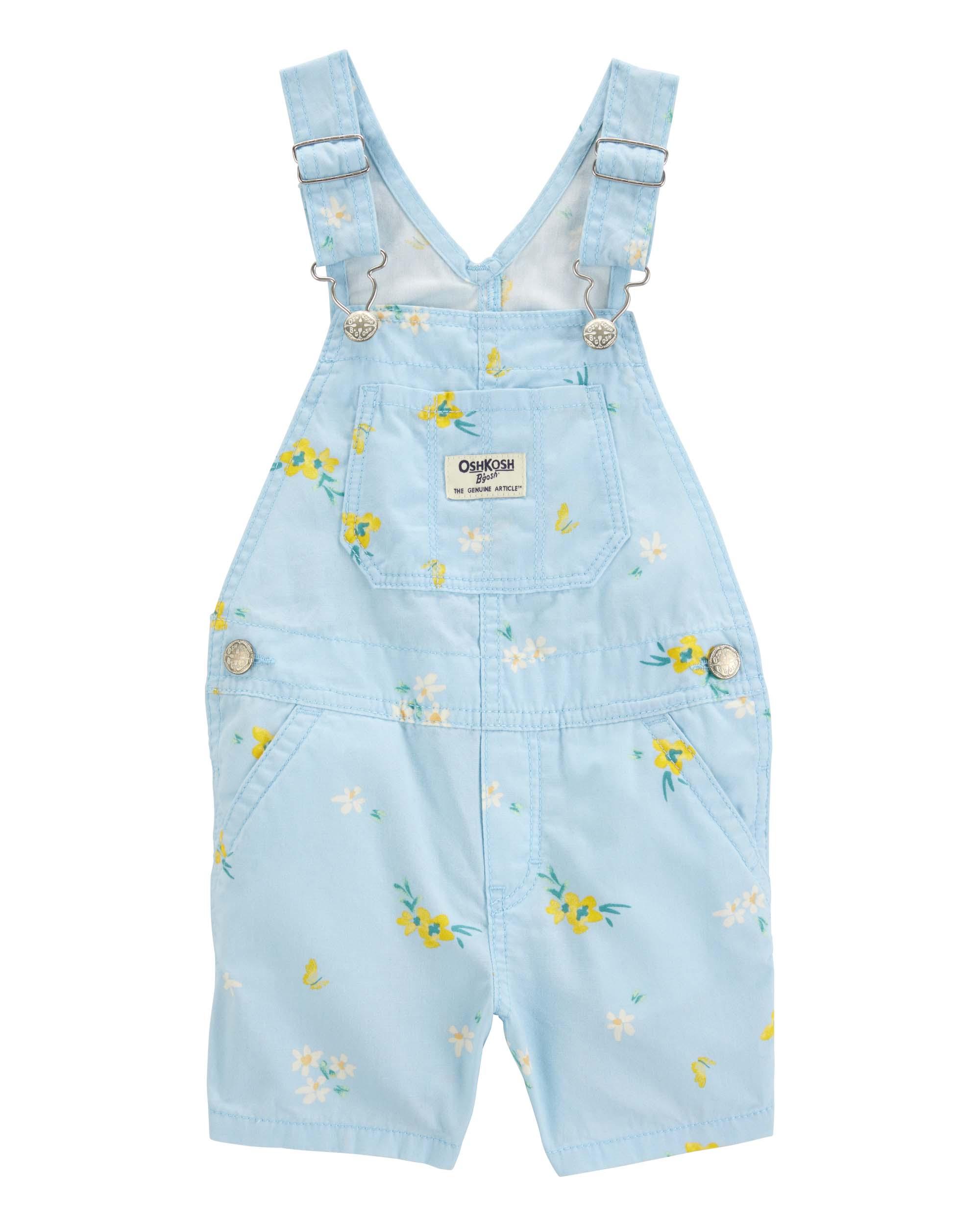 OSHKOSH Toddler Floral Shortalls - Blue