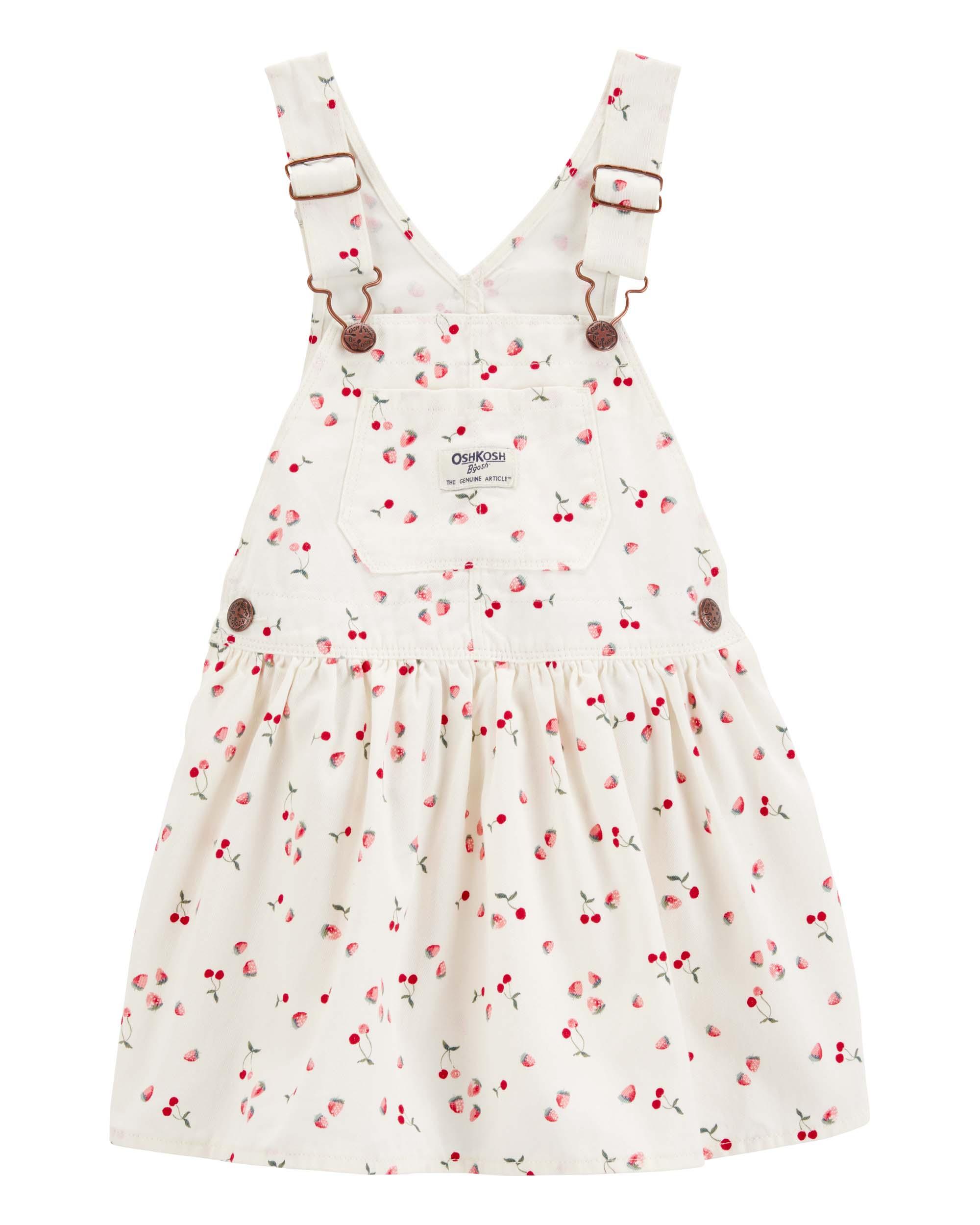 OSHKOSH Toddler Cherry-Print Jumper Dress - White