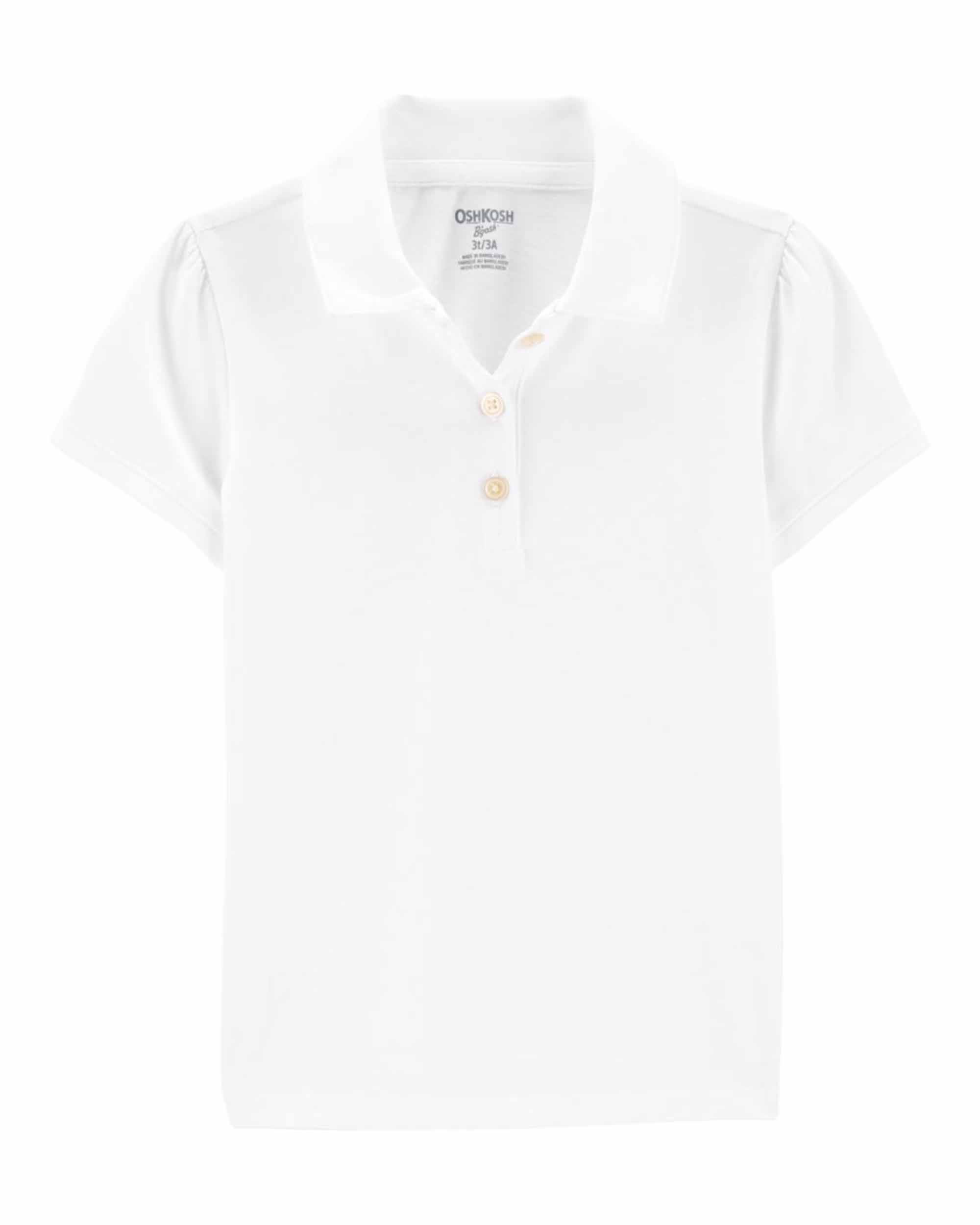 Carter's Uniform Polo Neck T-Shirt - White
