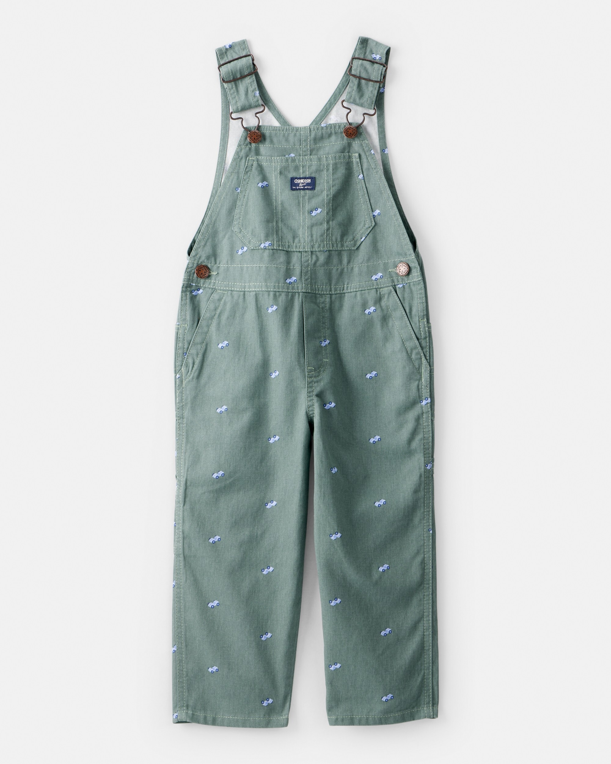 OSHKOSH Toddler Boys Print WBO Overalls, Green