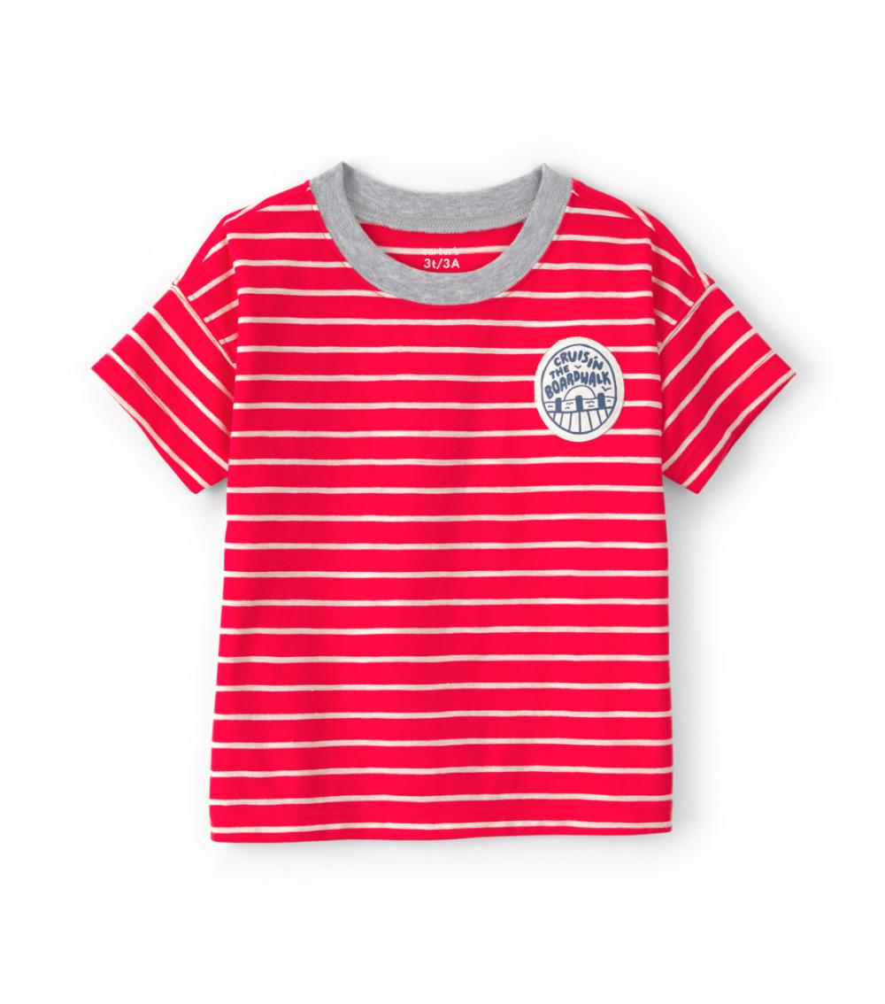 Carter's Toddler Boys Stripe Boardwalk Knit Tee, Multicolor