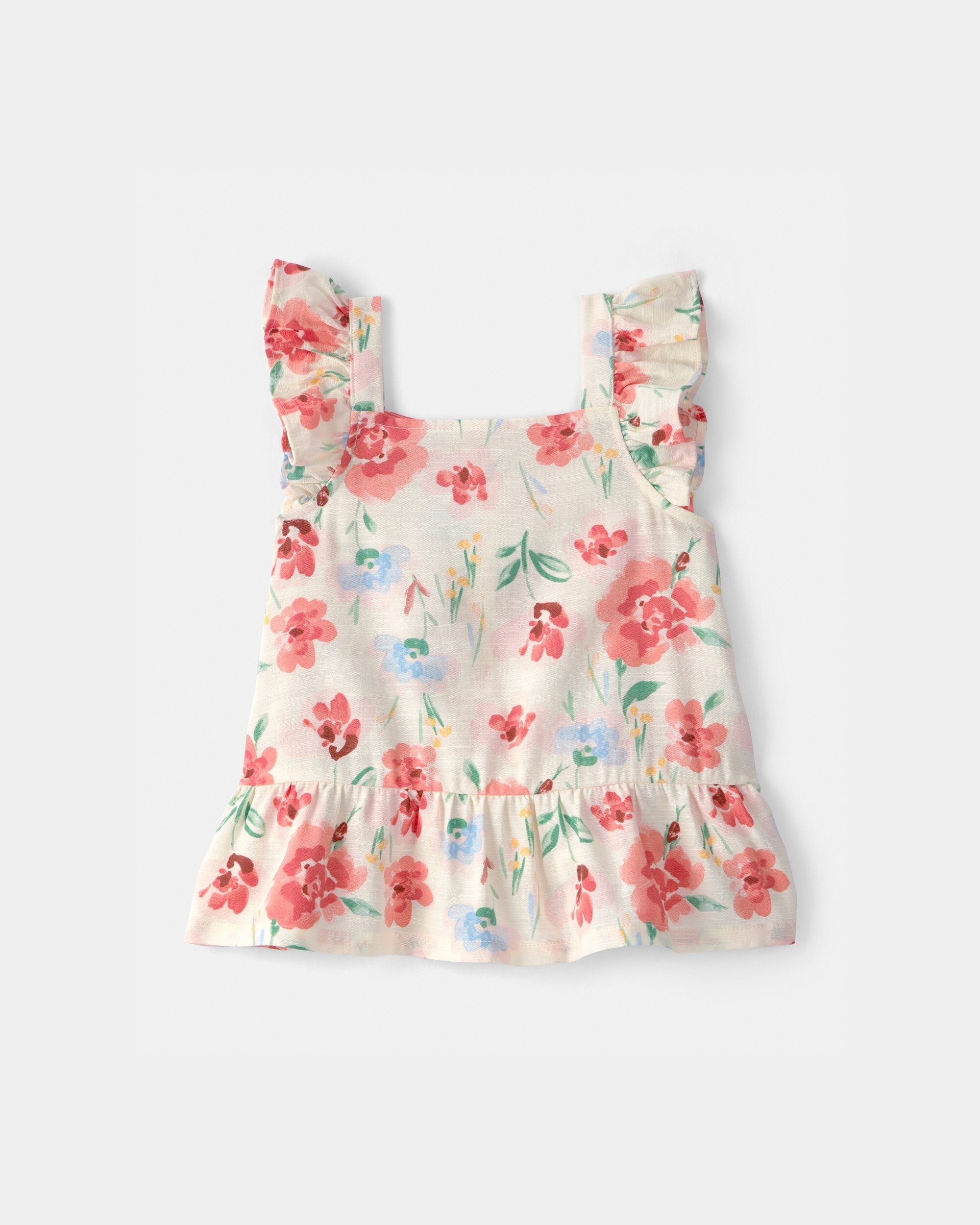 Carter's Toddler Girls Floral Peplum Top - Cream