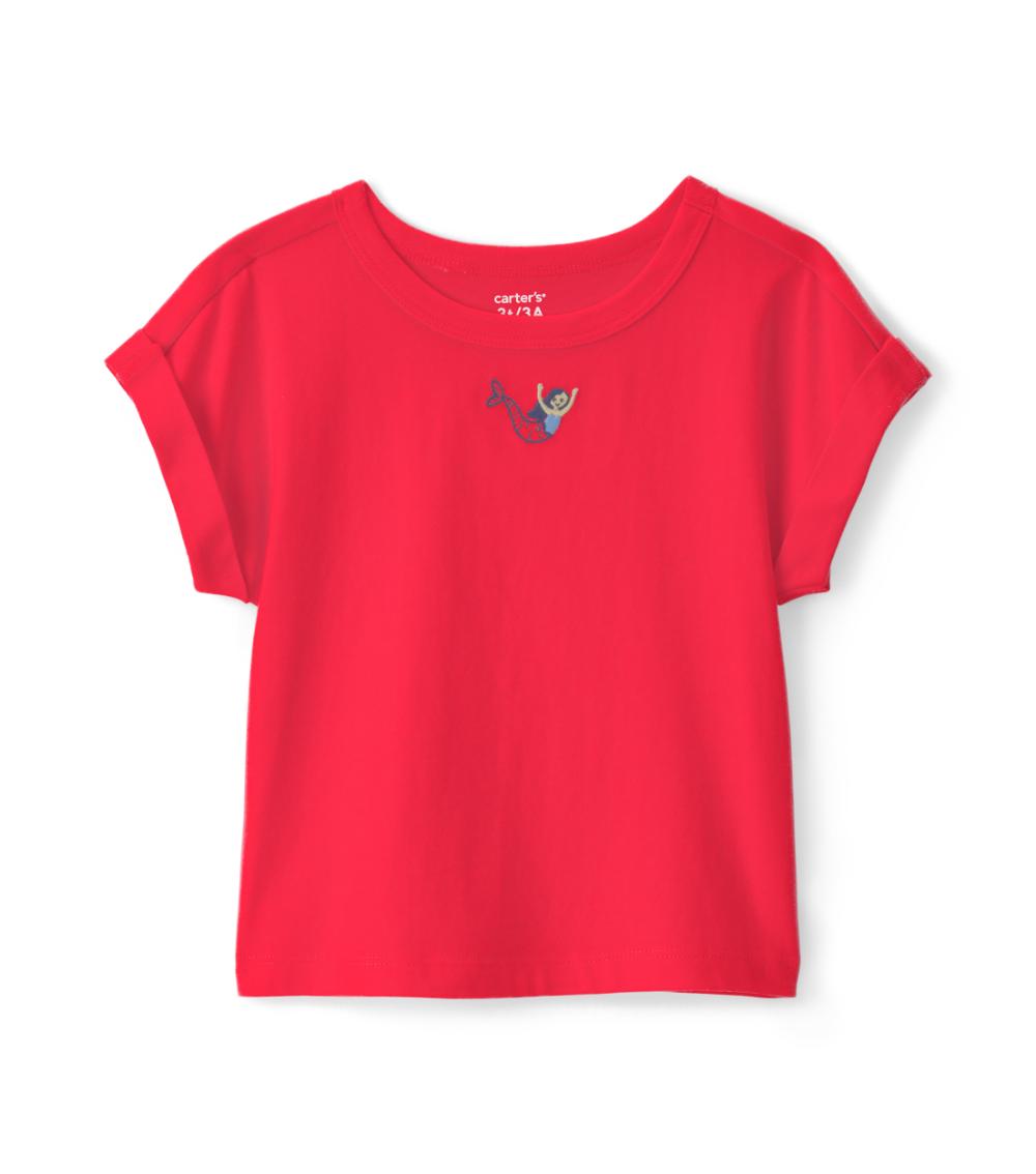 Carter's Toddler Girls Mermaid Top - Red