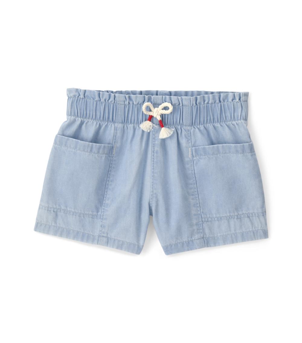 Carter's Toddler Girls Chambray Shorts - Blue
