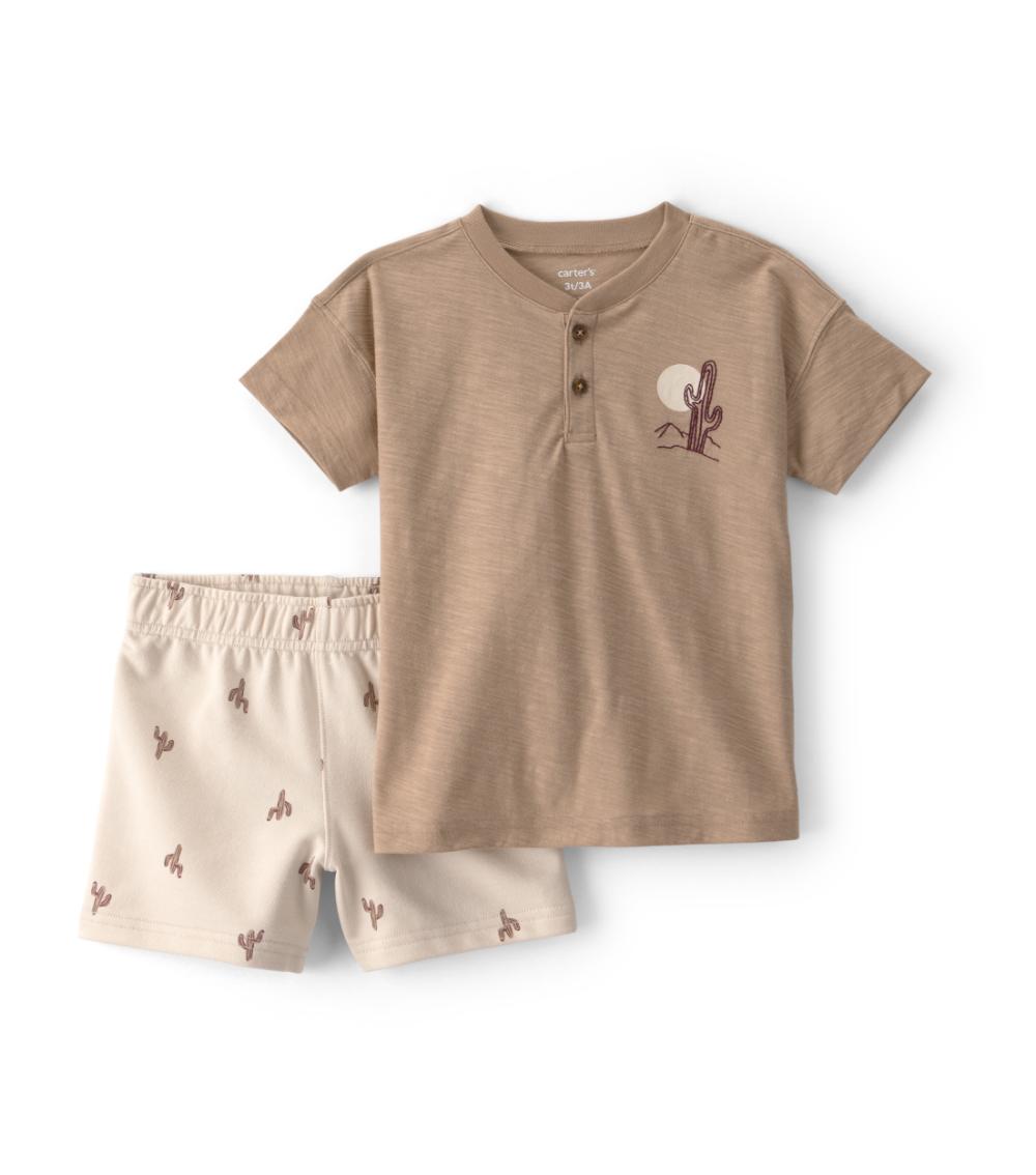 Carter's Toddler Boys Desert 2 Piece Playwear Set, Multicolor
