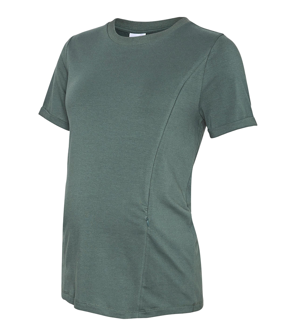 MAMALICIOUS Dark Forest Green Maternity Top