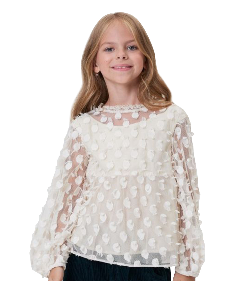 CHOUPETTE Polka Dots Mesh Blouse