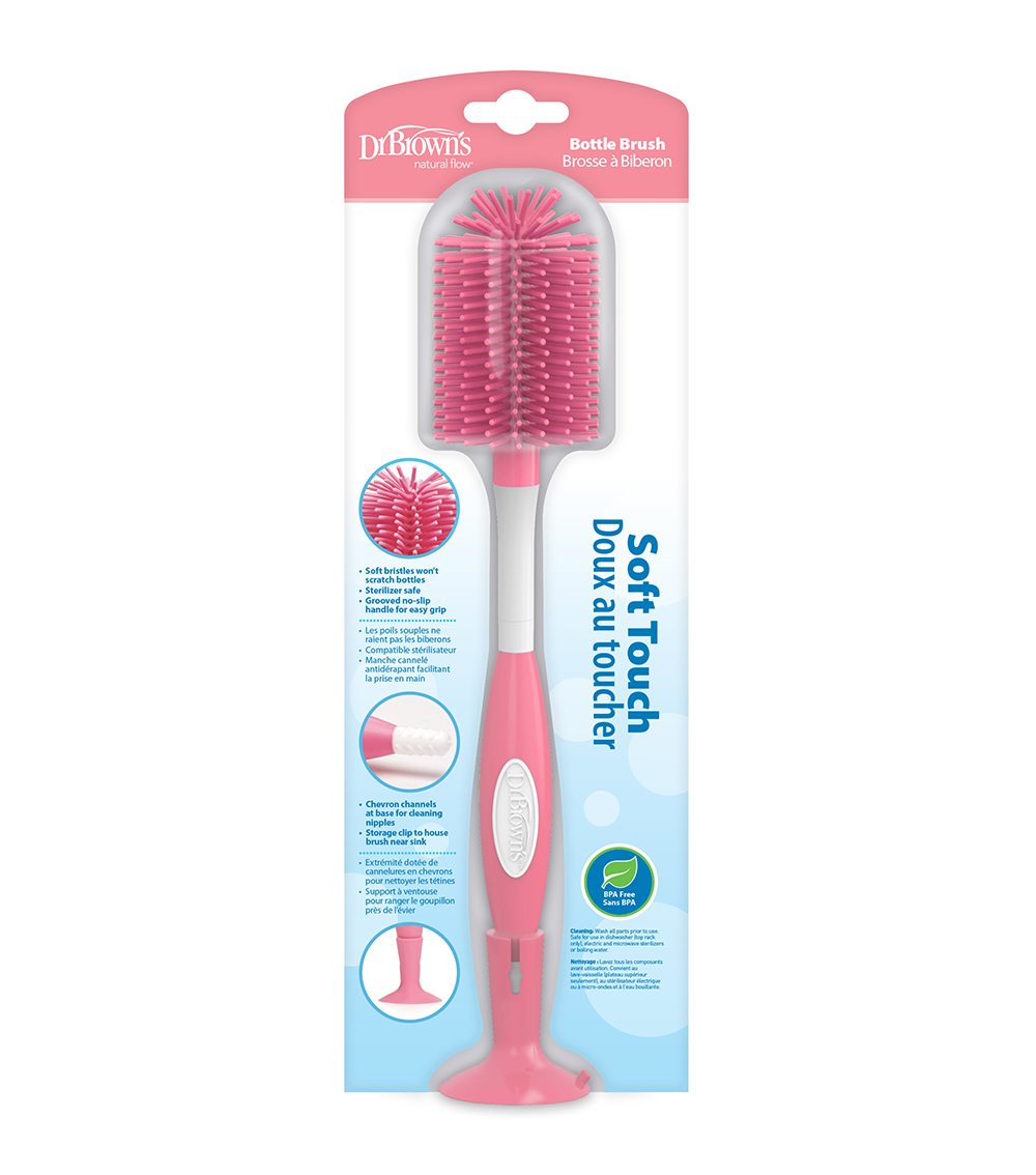 DR. BROWN'S Soft Touch Bottle Brush - Pink