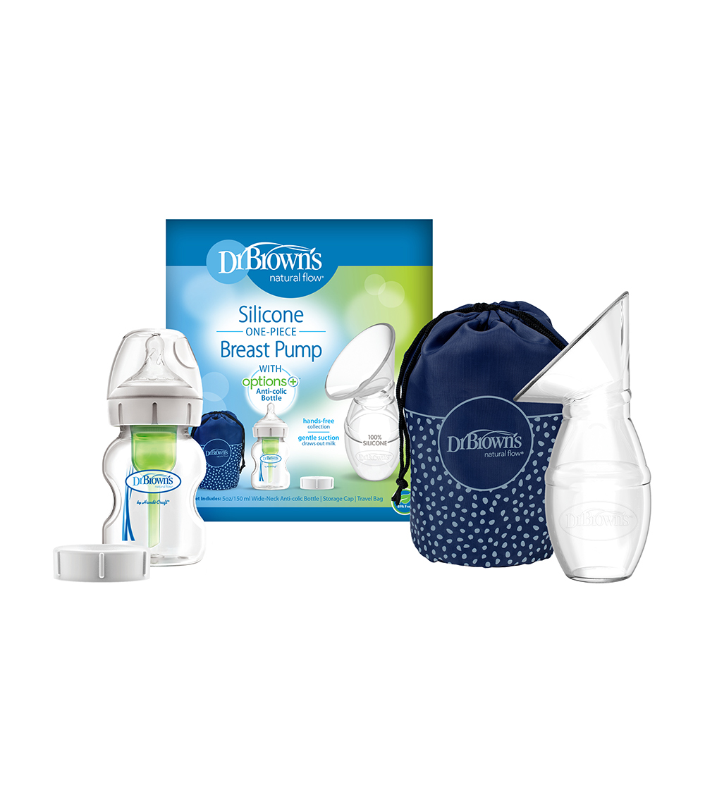 DR. BROWN'S Silicone Breast Pump with Bottle