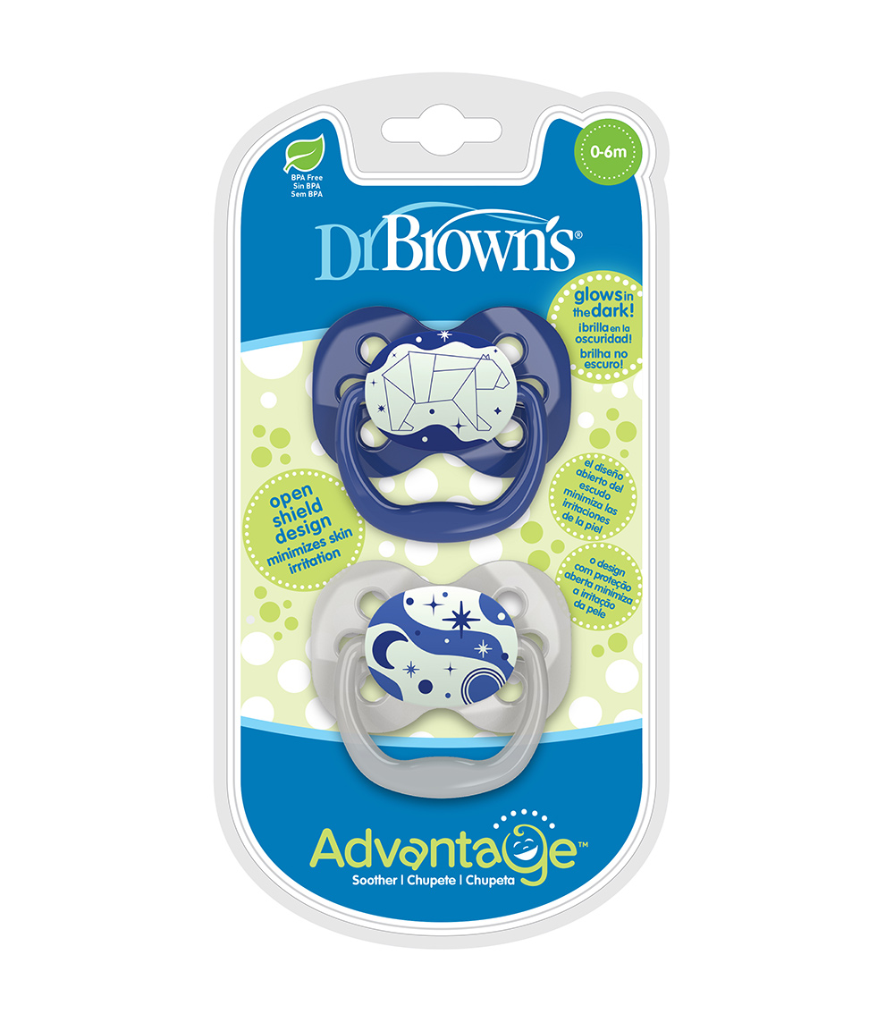 DR. BROWN'S Advantage Blue Glow In The Dark Pacifier