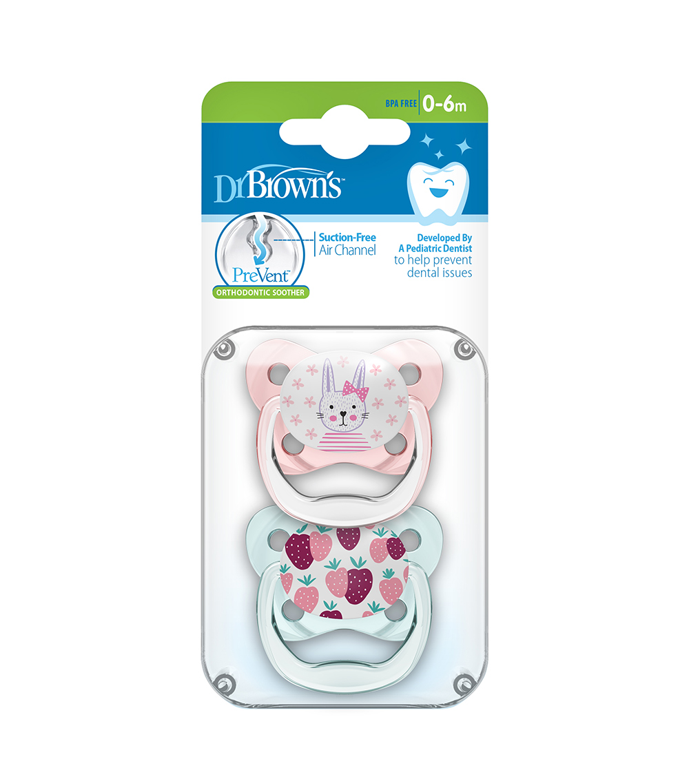DR. BROWN'S 2-Pack Butterfly Shield Soother - Pink