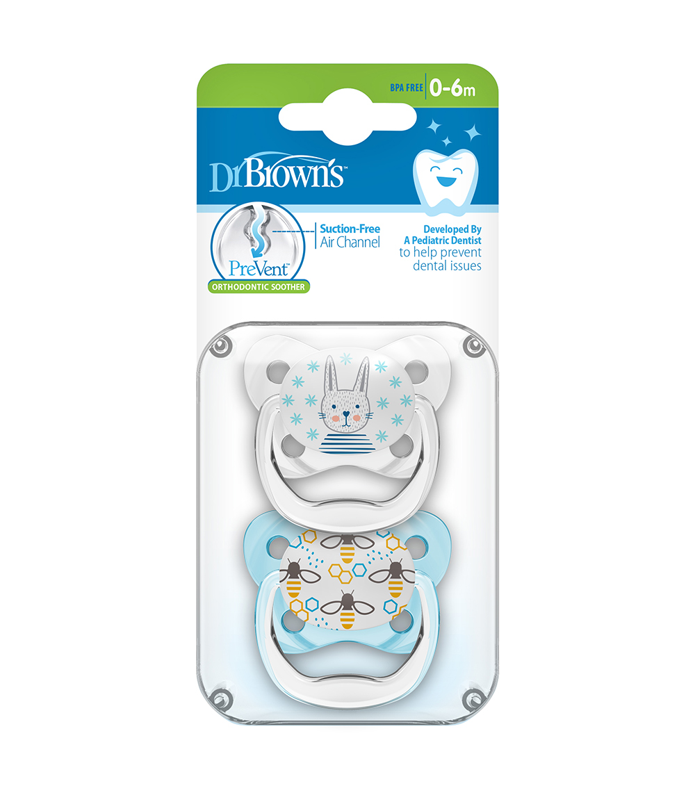 DR. BROWN'S 2-Pack Butterfly Shield Soother - Blue