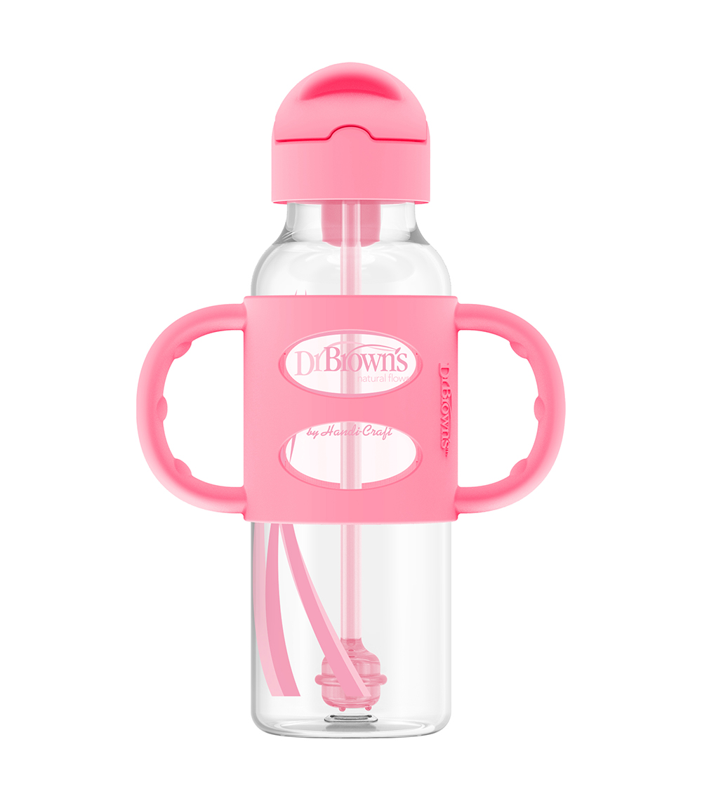 DR. BROWN'S Sippy Straw Bottle - Pink