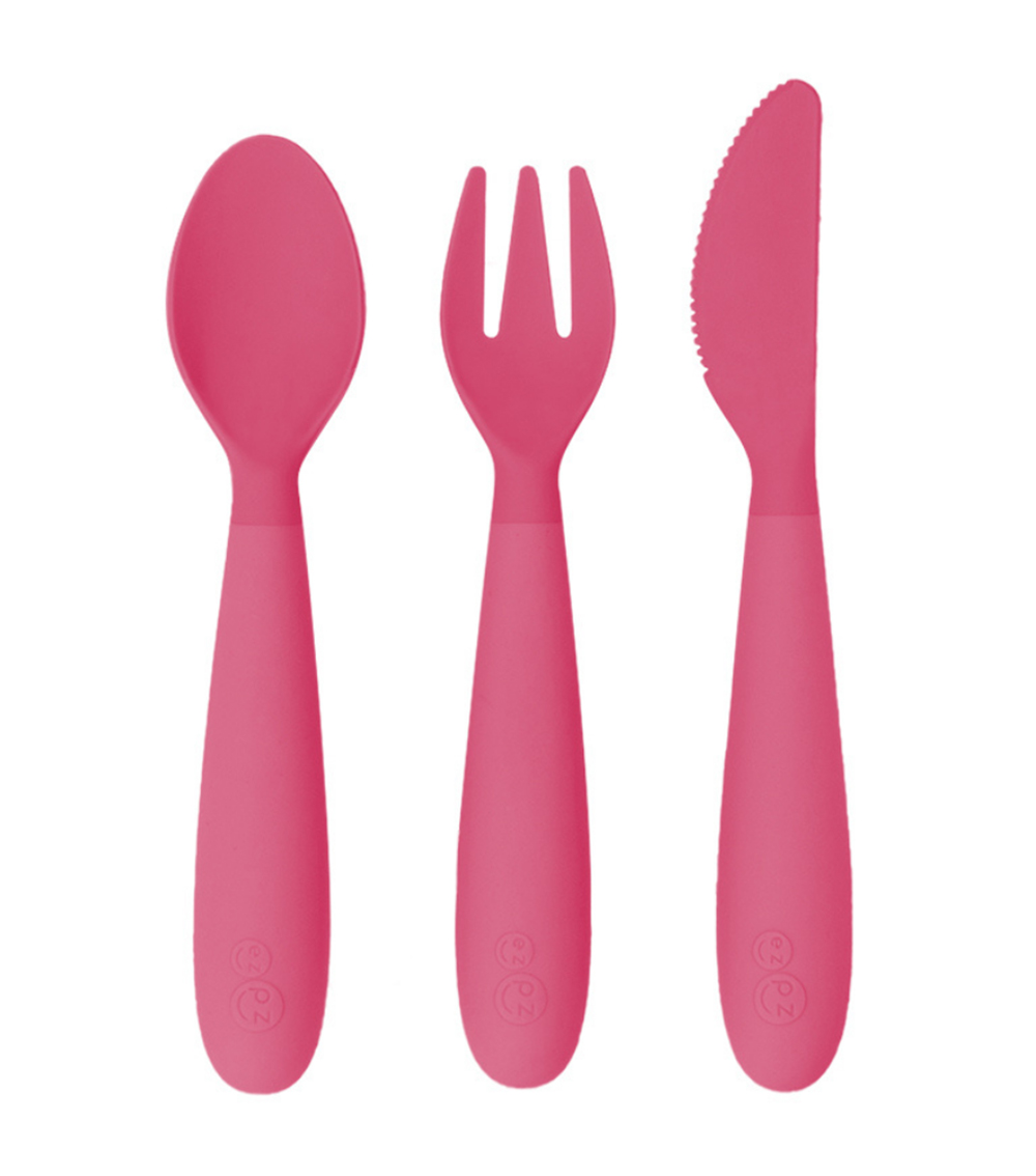 EZPZ Happy Utensils - Pink