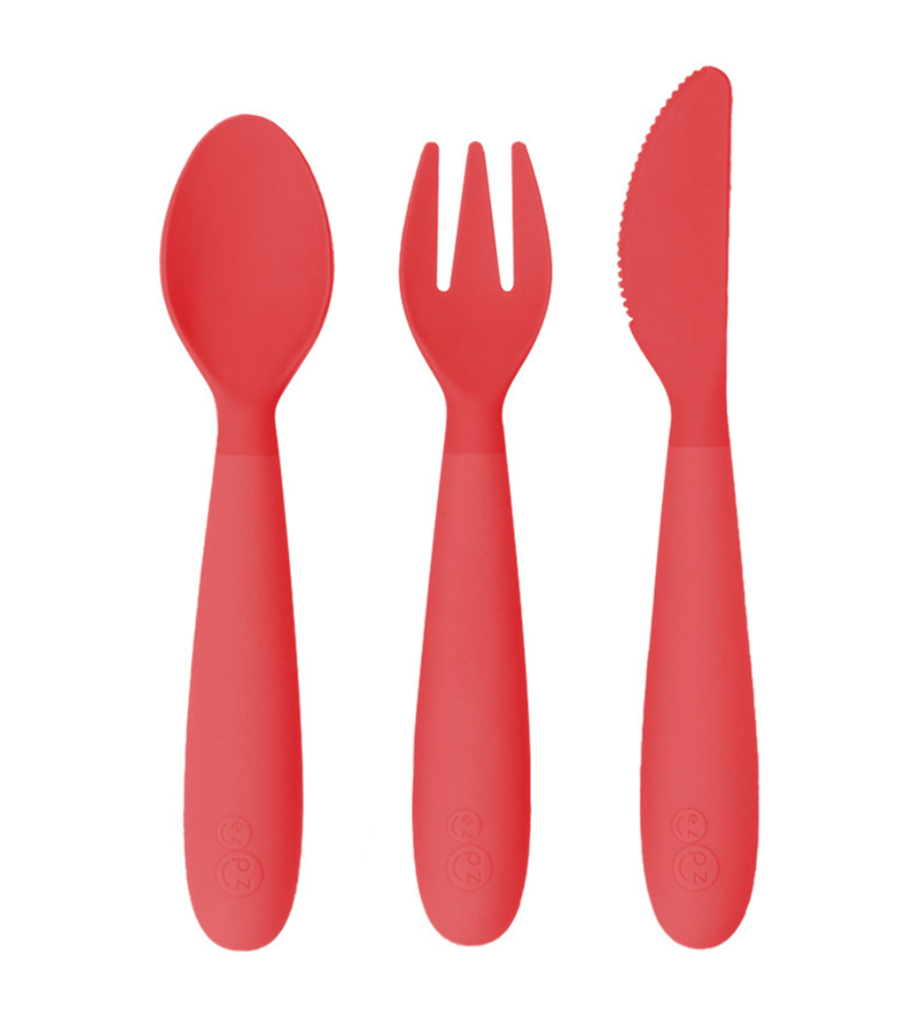 EZPZ Happy Utensils - Coral