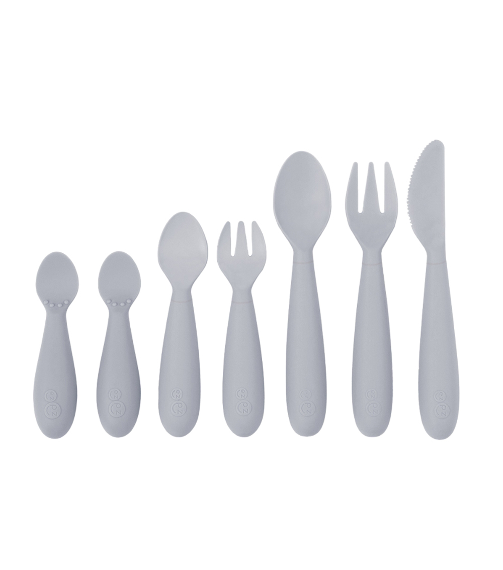 EZPZ Development Utensil Set - Pewter