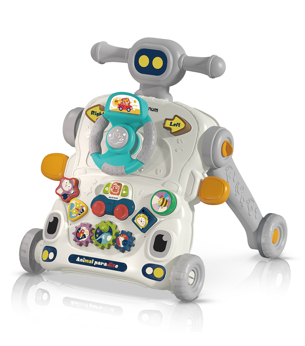 TEKNUM 3-in-1 Baby Walker/Table/Game Panel, Grey