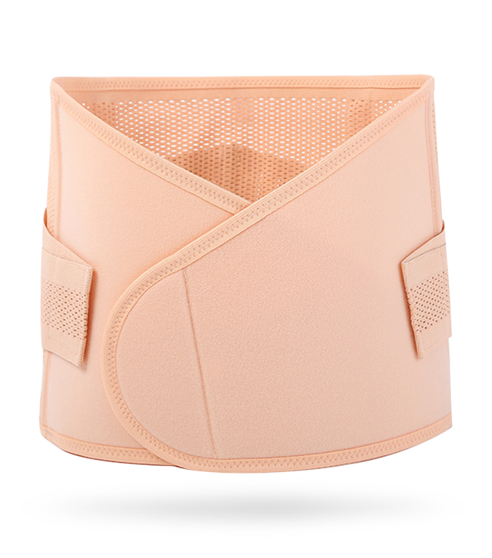 SUNVENO Abdominal Support Maternity Cross Grip Belly Wrap -Beige, 2XL
