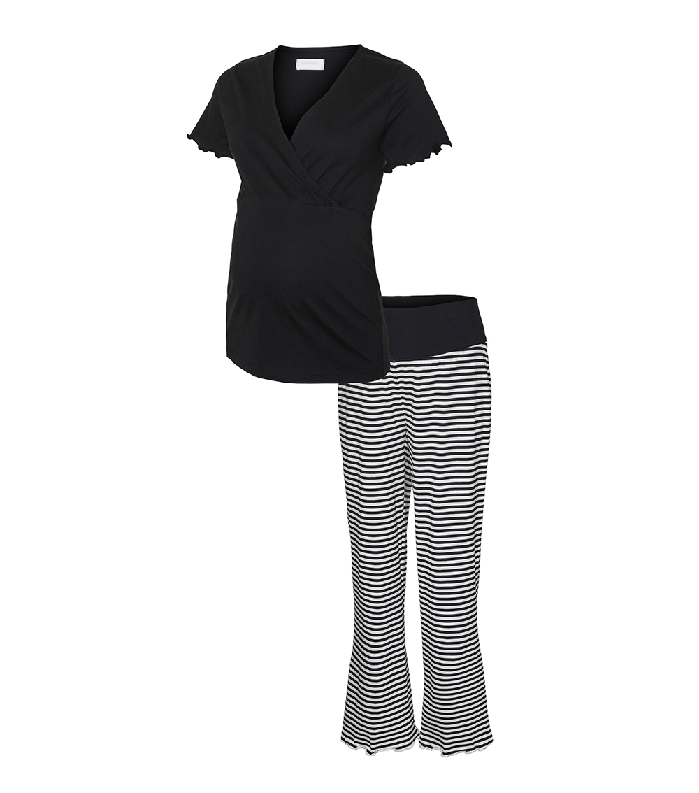 MAMALICIOUS Black 2-Piece Pyjama Set