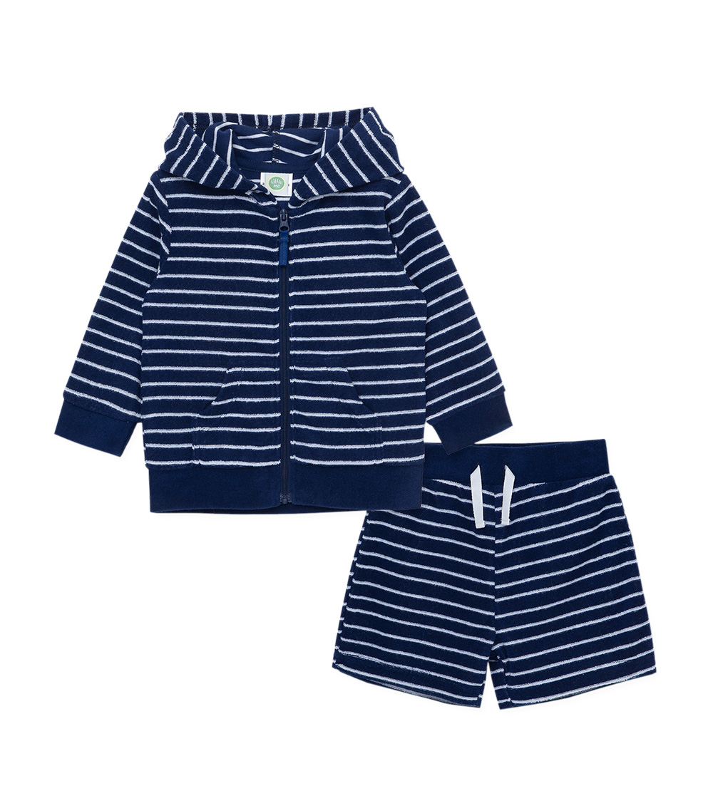 LITTLE ME 2-Piece Stripe Cover-Up Set