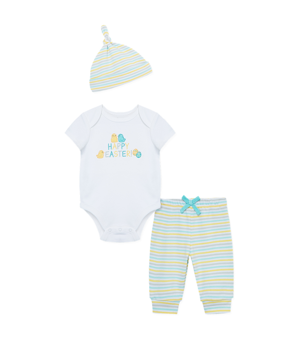 LITTLE ME Easter Bodysuit and Pant Set