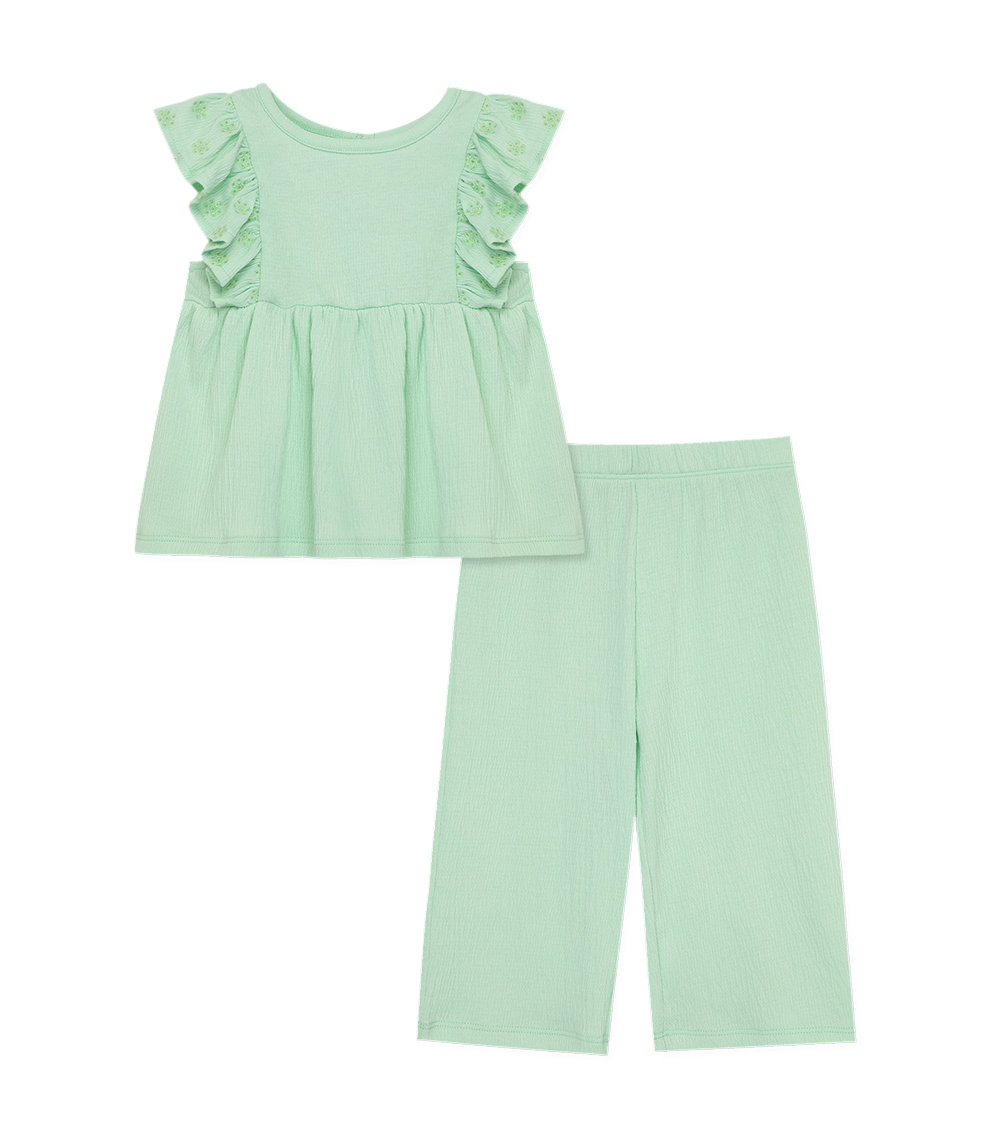 LITTLE ME Green 2-Piece Pant Set