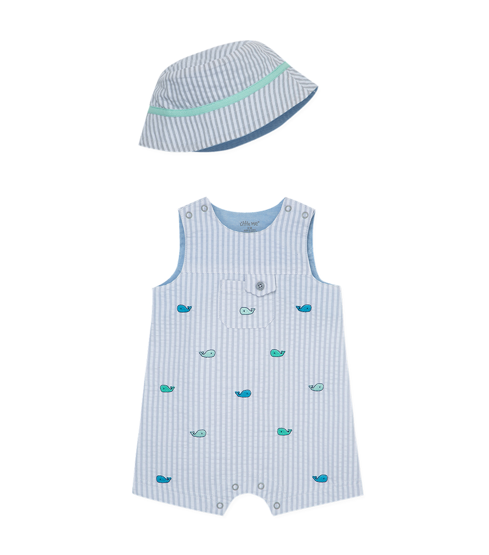 LITTLE ME Whales Sunsuit Set