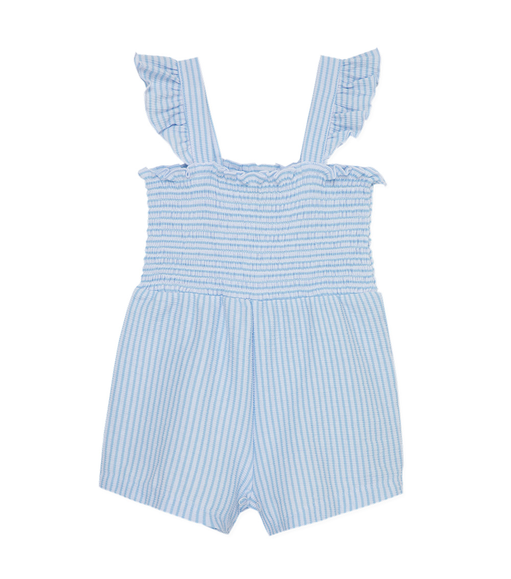 LITTLE ME Seersucker Knit Romper