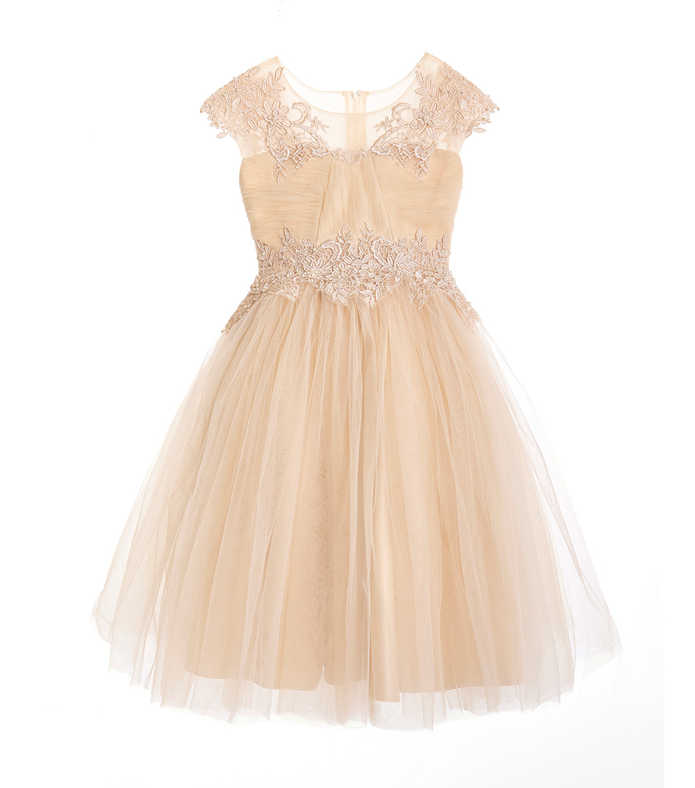 IAME Gold Lace Party Dress