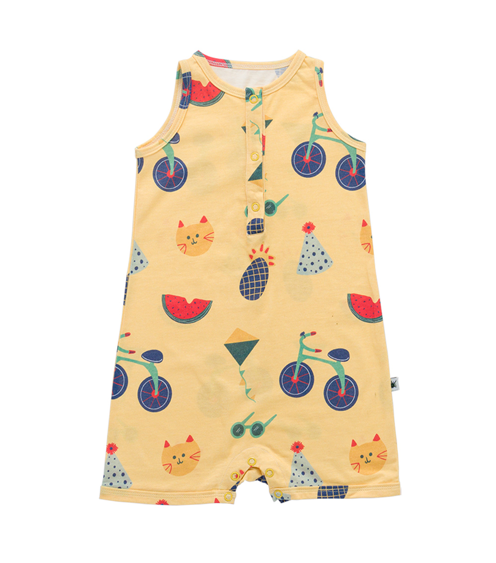 LITTLE YUCCA Yellow Captain Romper