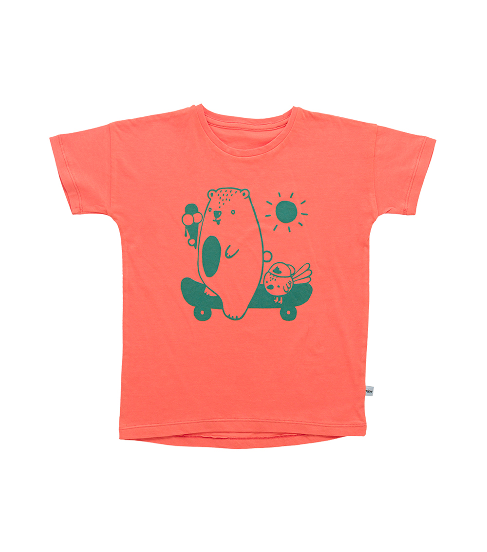 LITTLE YUCCA Flamingo Loose-Cut Jersey T-Shirt