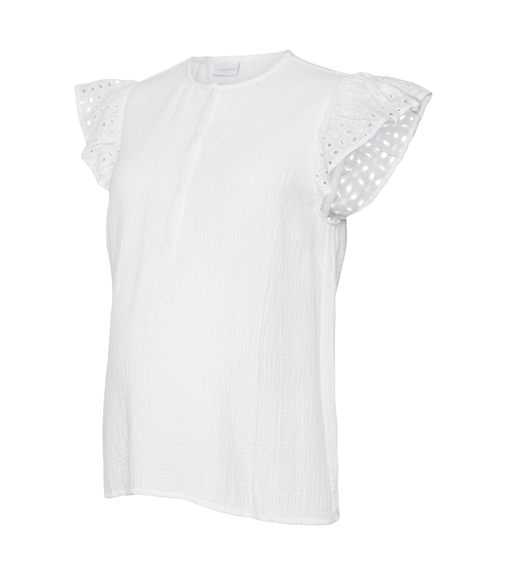 MAMALICIOUS White Cap Sleeve Top