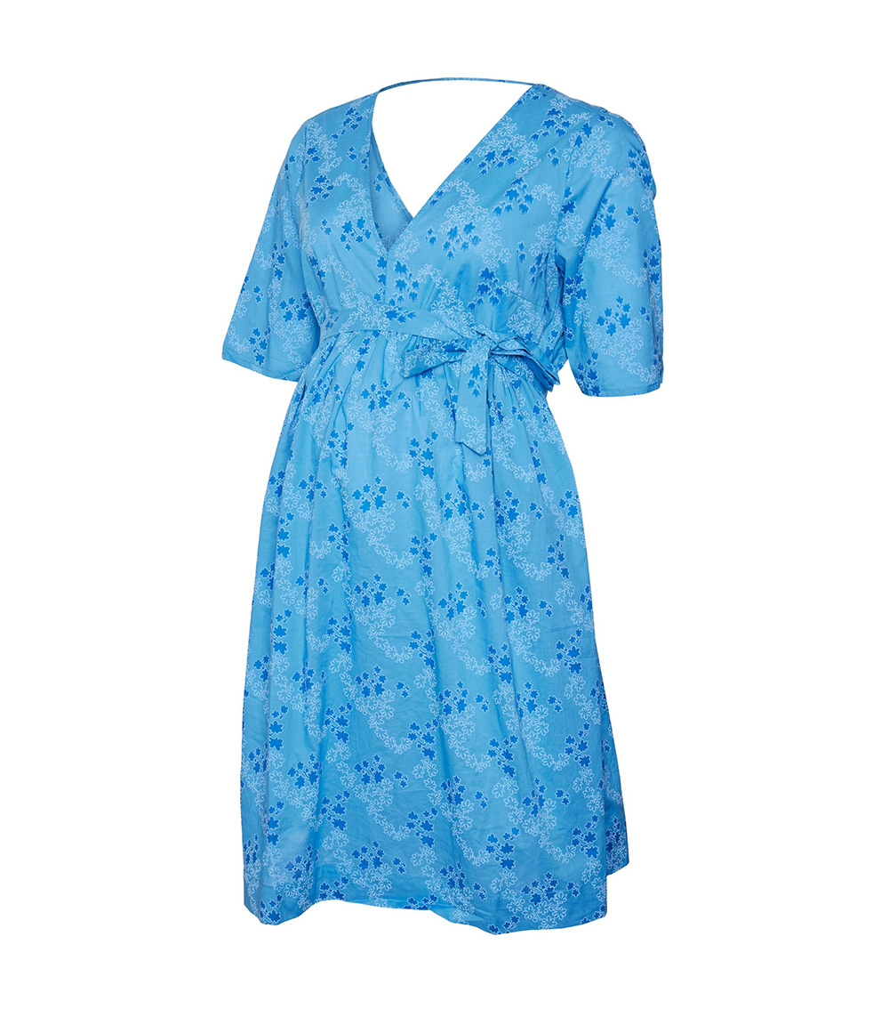 MAMALICIOUS All-Over Leaves Print Dress