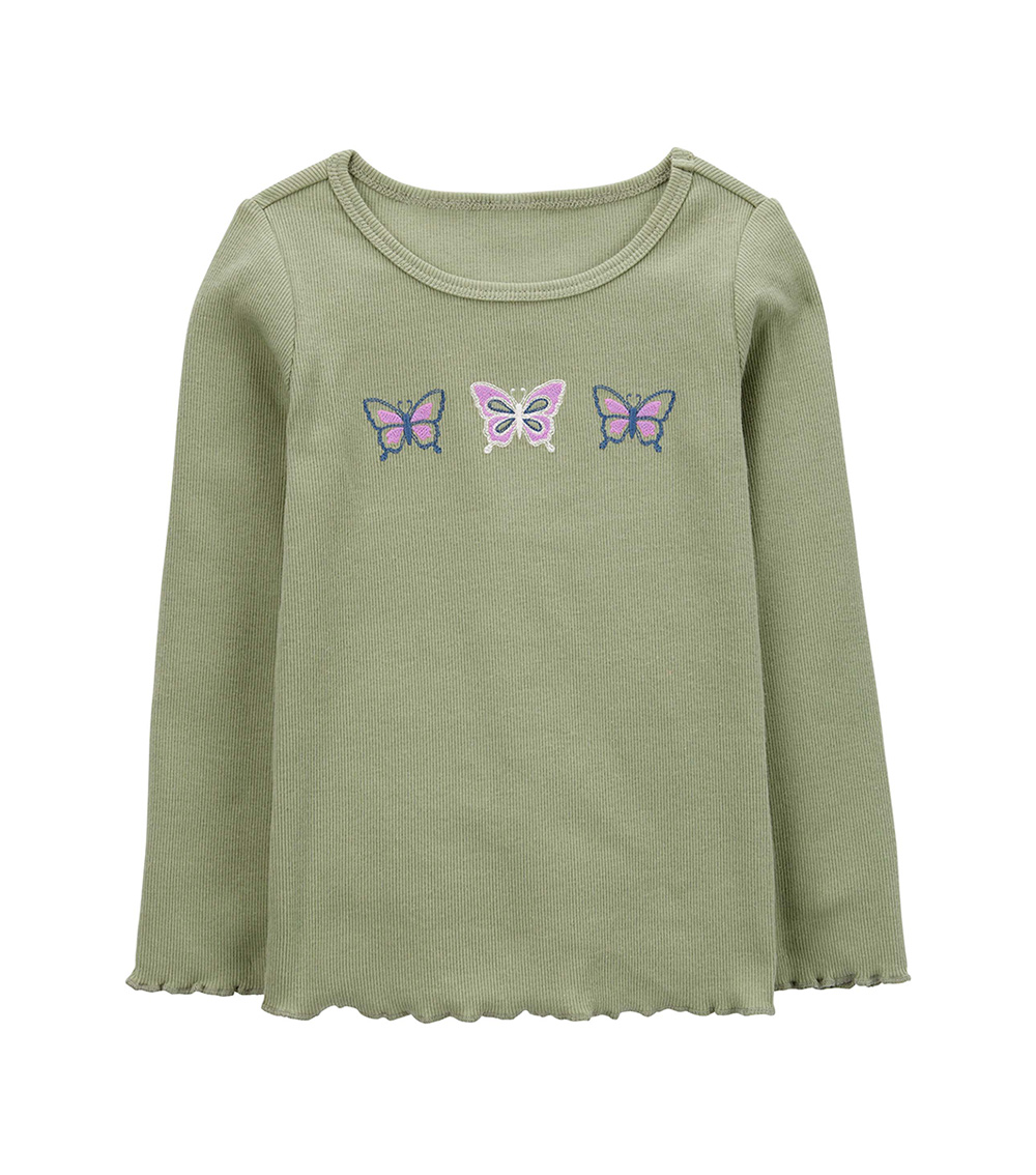 CARTER'S Butterfly Print Long-Sleeve Tee