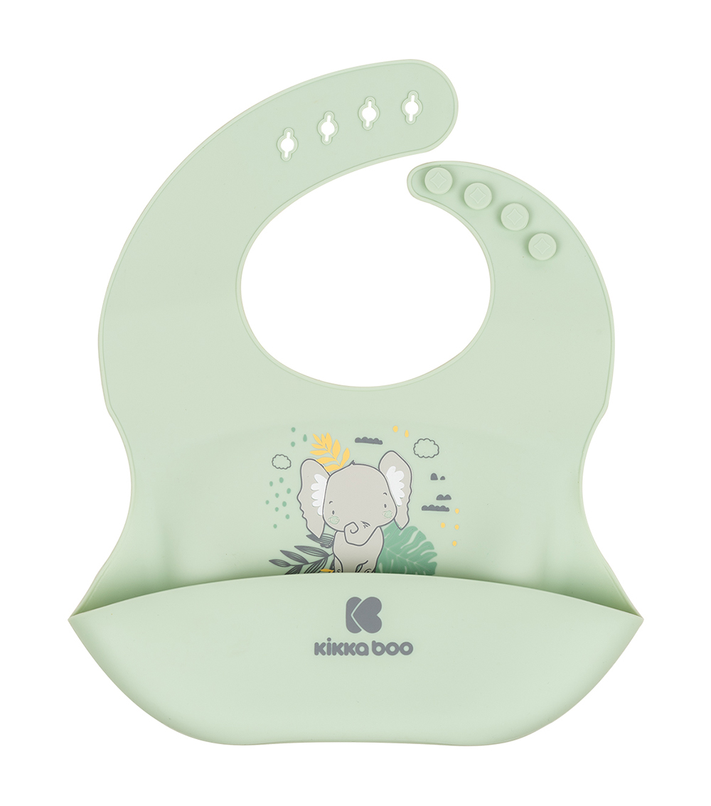 KIKKABOO Savanna Mint Silicone Bib