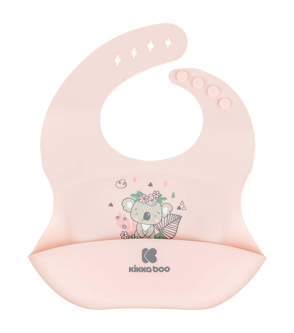 KIKKABOO Savanna Pink Silicone Bib