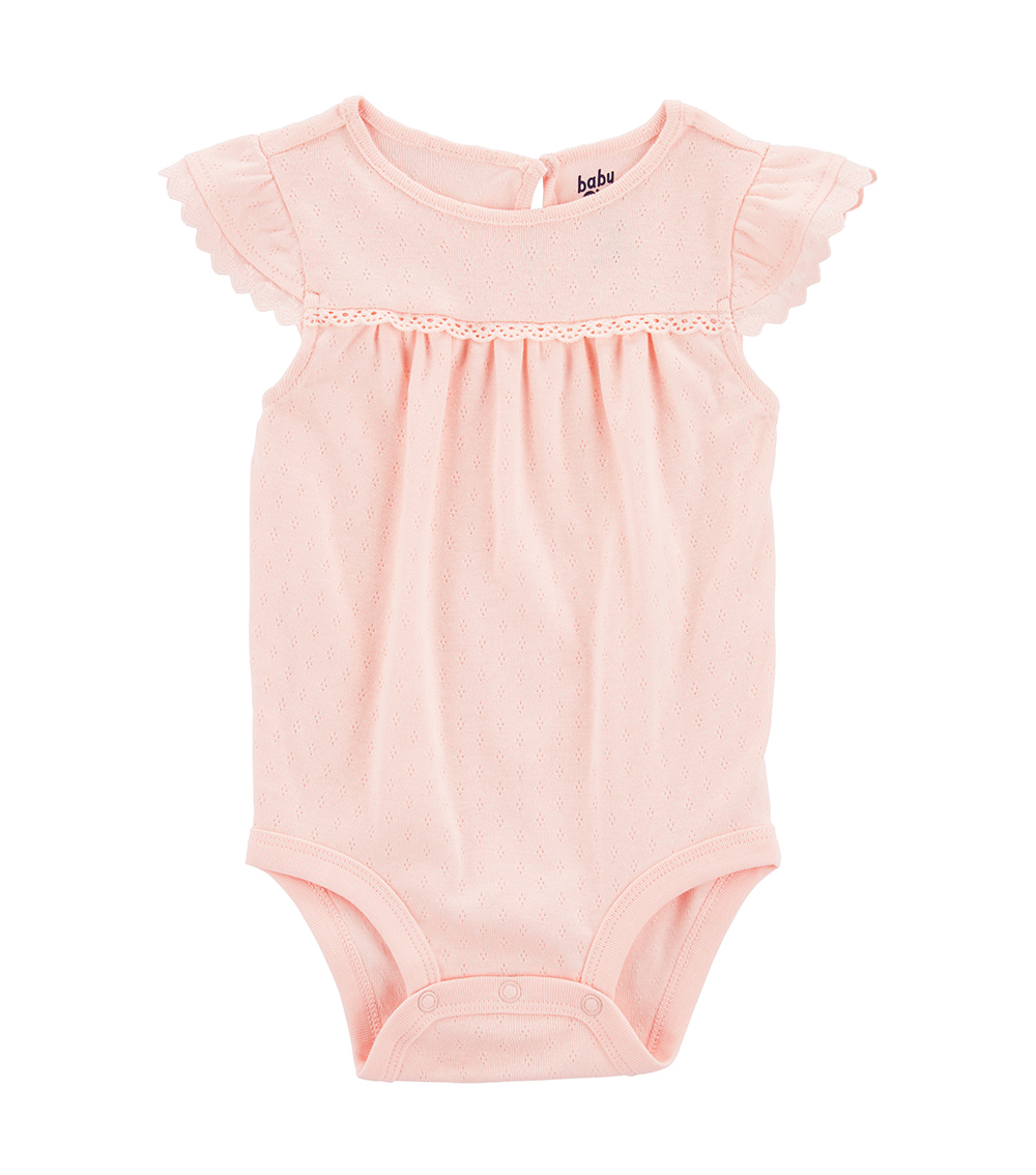 Carter's Baby Girls Pointelle Bodysuit, Pink